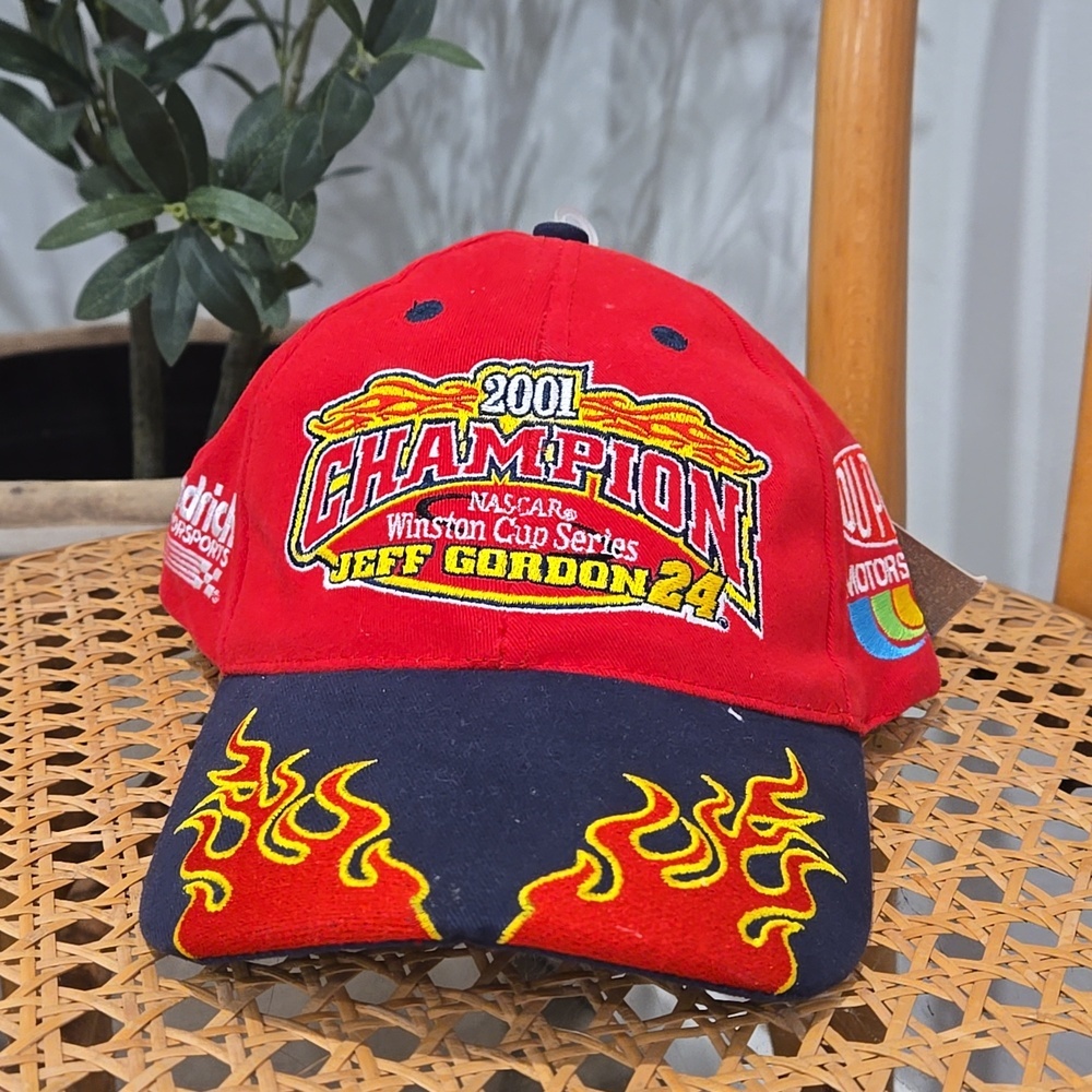 Retro Y2K  Jeff Gordon Winston Cup Series EmbroideredRacing Cap with Flame Visor - Picture 9 of 9